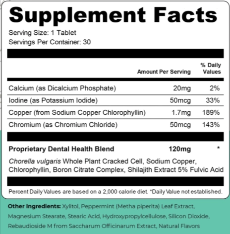 Denticore Supplement Facts